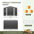 thumbnail image 4 of NETAJE 10x12ft Outdoor Metal Storage Shed with Updated Frame Structure and Lockable Doors,Garden Shed for Backyard, Garden, Patio, Lawn, Black, 4 of 8