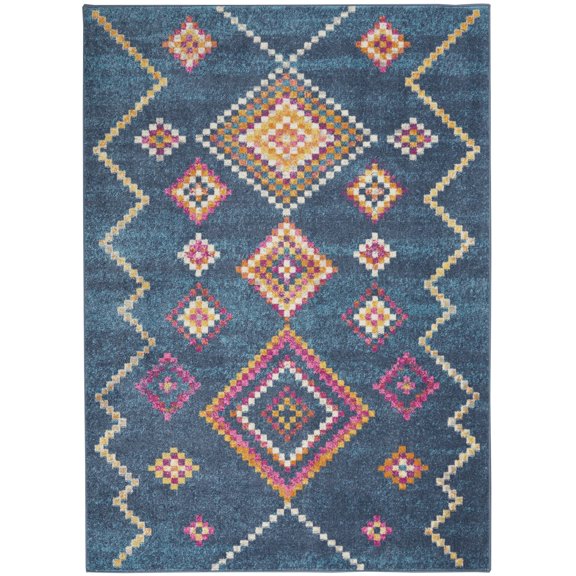 Nourison Passion Bohemian Indoor Rug Navy 5'3" x 7'3"