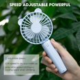 thumbnail image 4 of Mini Handheld Fan, Updated Light Portable Personal Hand Fan Battery Operated USB Rechargeable 3 Speed Adjustable Cute Fan Desk Table Fan for Kids Girl, 4 of 5