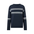 thumbnail image 6 of Seyurigaoka Women's Drop Shoulder Sweater Shirts Classic Stripe Print Long Sleeve Round Neck Casual Loose Pullover Tops for Autumn Winter, 6 of 9