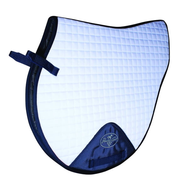 Professional's Choice VenTECH XC Cross Country Quilt Saddle Pad EP500 - Breathable Mesh Lining - 23" x 20" White/Navy