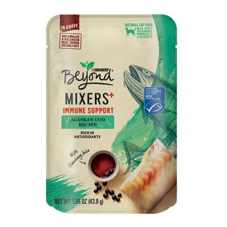 UPC: 0017800190572 | Beyond Cod Flavor Gravy Wet Cat Food for Adult 1.55 oz. Pouches (16 Count)