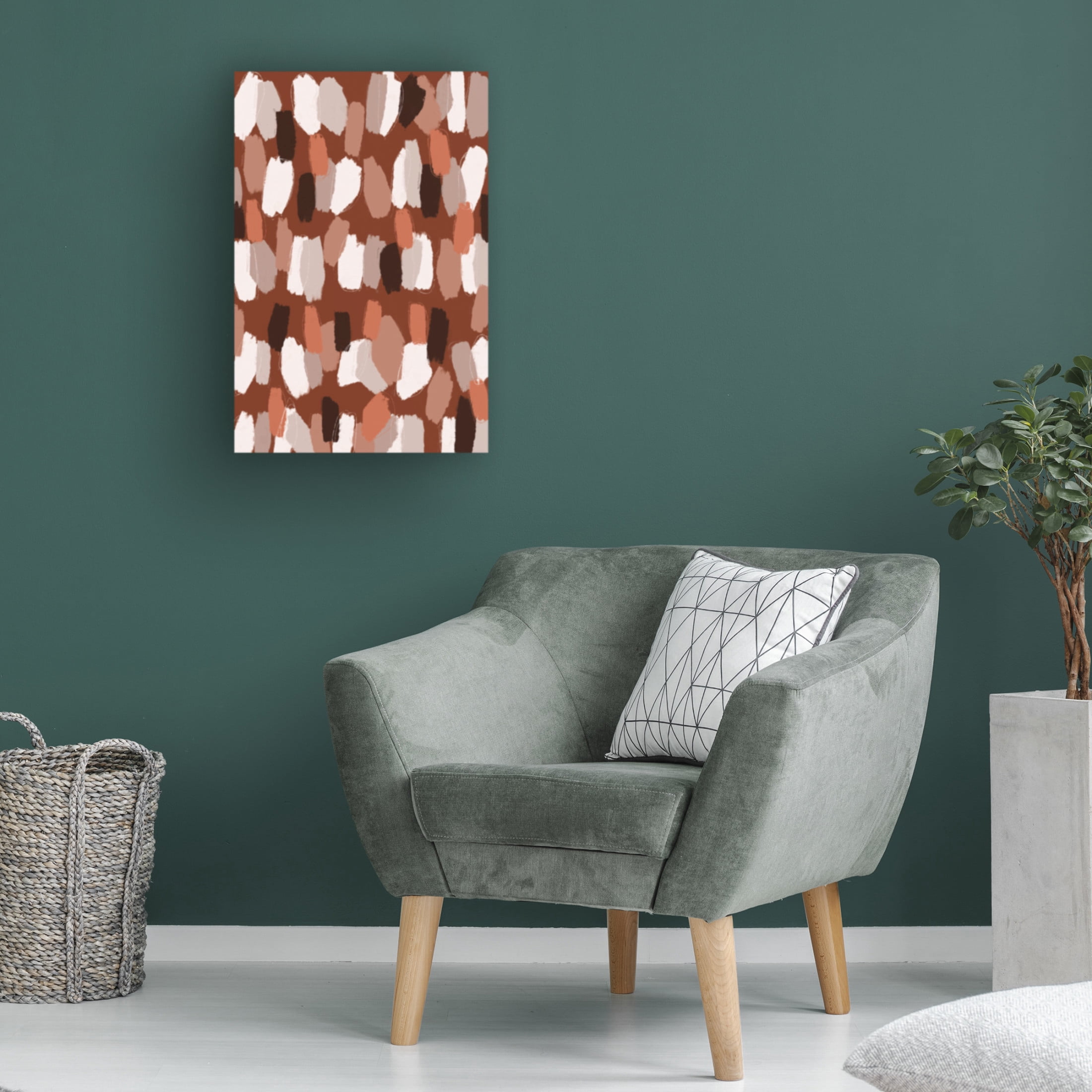 Canvas Wall Art - Treechild 'Pastel Earthy Strokes Pattern' Wall Art for Living Room, Bedroom, or Office D?cor by Trademark Fine Art - 16 x 24 Inches