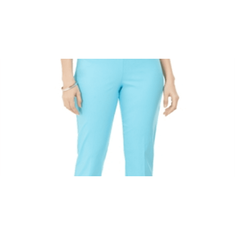 JM Collection Women's Studded Pull on Tummy Control Pants Blue