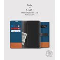 thumbnail image 4 of Galaxy S10 Case, Ringke [WALLET] Premium PU Leather with Magnet Clasp Lightweight Durable Flip Kickstand - Navy & Brown, 4 of 6