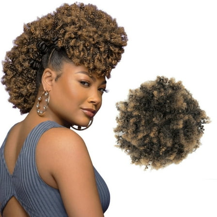 Darling Kinky Curly Afro Puff Drawstring Ponytail, #1/27, Adult, Female