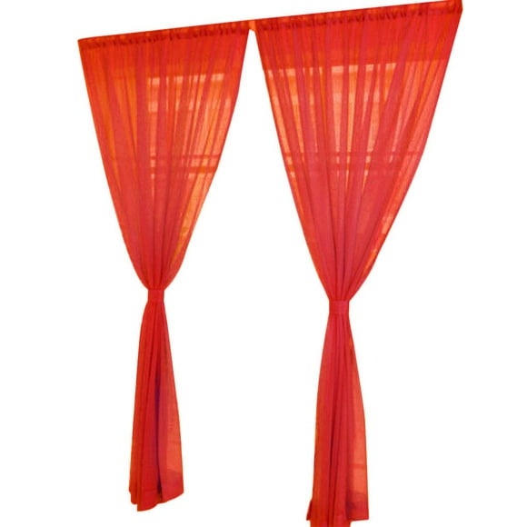 Solid Color Wedding Organdy House color sheer curtain Window Decor Door Window Tulle Voile Drape Sheer Colorful Curtain