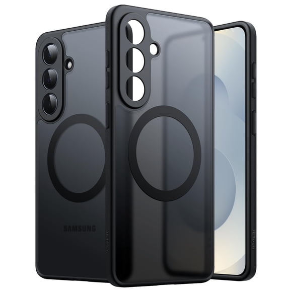 JETech Magnetic Case for Samsung Galaxy S26, Translucent Matte Back Shockproof Cover (Black)