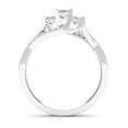 thumbnail image 3 of Dazzlingrock Collection 0.48 Carat (ctw) 14K Diamond Ladies 3 Stone Swirl Wave Engagement Ring 1/2 CT, White Gold, Size 9, 3 of 3