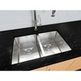 thumbnail image 4 of Ancona  Prestige Series Undermount Stainless Steel 28 in. Double Bowl Kitchen Sink in Satin-Finish with Grids & Strainers, 4 of 5