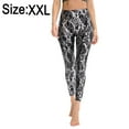 thumbnail image 2 of Leggings de yoga de cintura alta para mujer con estampado de serpiente - Negro, 2 of 6