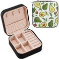 thumbnail image 2 of GZHJMY Avocado Small Jewelry Box, Portable Leather Travel Jewelry Storage Case for Rings Earrings Necklace Bracelets, 2 of 7