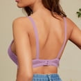 thumbnail image 7 of YWDJ Lace Bras for Women Plus Size Back Closures Comfy Bras Underwire Lounge Bras Adjustable Straps Half Cup Push up See Through Bras Padded Plus Size Lace Comfort Bras Wrap Bras Purple 85D, 7 of 7