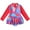 Mermaid Red, variant on HWJAD Little Girl Rash Guard Long Sleeve Swimwear Mermaid One Piece Swimsuit with Skirt Bathing Suit 1-6 Years