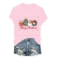 thumbnail image 6 of zaveiop Christmas Shirt Women Tis The Season Christmas Tree T Shirt Latte Coffee Graphic Xmas Holiday Tee Tops (Pink, L), 6 of 8