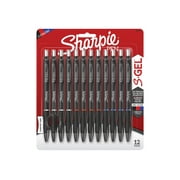 Sharpie S-Gel - Rollerball pen - black, red, blue - gel ink - 0.7 mm - medium - retractable (pack of 12)