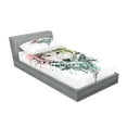 thumbnail image 2 of Ambesonne Abstract Fitted Sheet & Pillow Sham Set, Wild Tribe Animal Wolf, Twin, Multicolor, 2 of 2