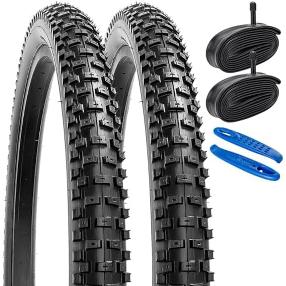 24" Mountain Bike Tires 24x2.30/56-507 and 24" Heavy Duty Bike Tubes Schrader Valve Compatible with 24x2.25 24x2.30 Bike Tires and Tubes (Y-900)$$Sport & Recreation Other