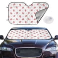 thumbnail image 2 of Kdxio Hand Drawn Strawberry Print Windshield Sun Shade,UV Rays and Sun Heat Protection,Sunshade for Car Windshield,Car Shade Front Windshield -, 2 of 6