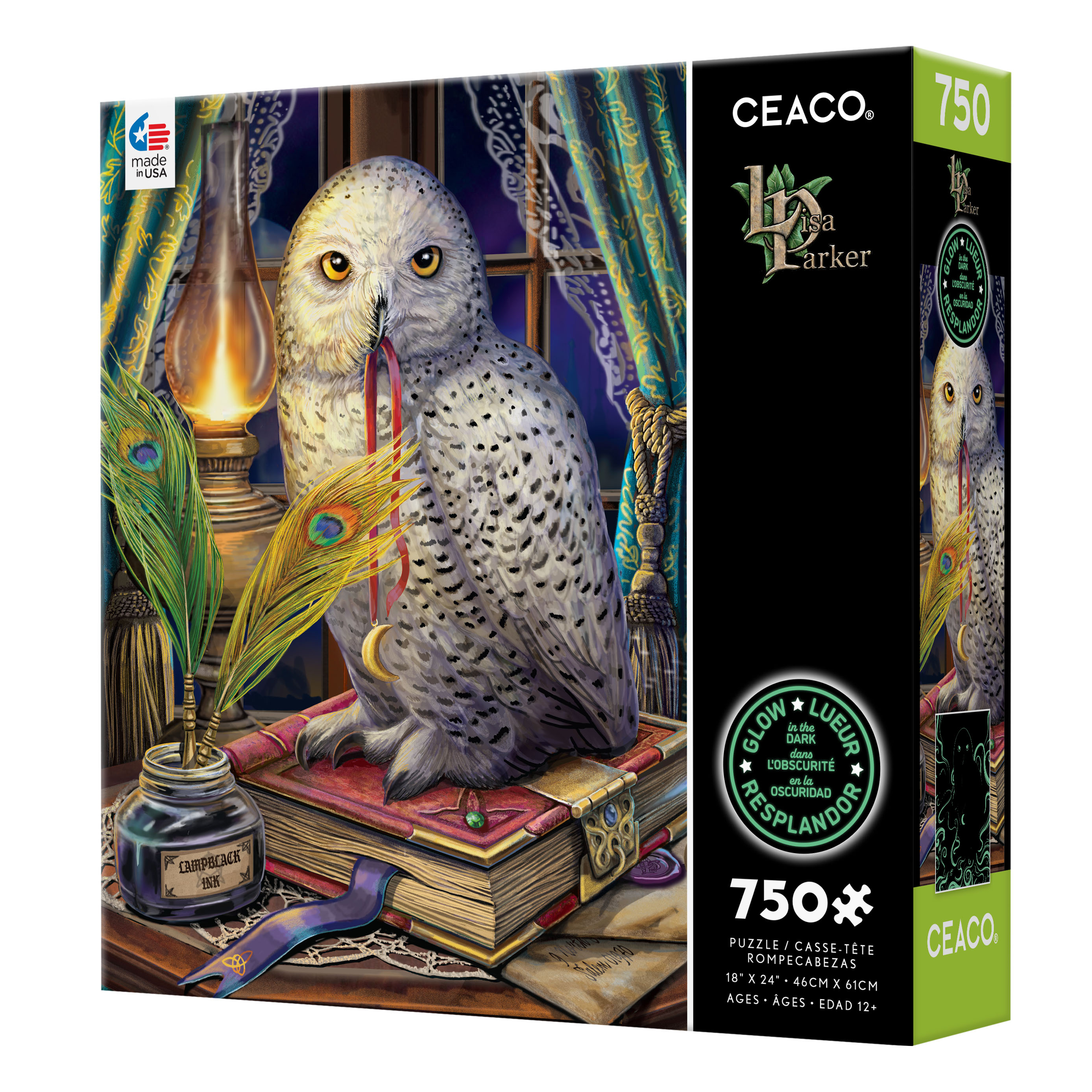 Ceaco Guardian of Spells Glow (Lisa Parker) 750 Piece Interlocking Jigsaw Puzzle