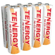 Tenergy Premium NiCd  AA 1100mAh Rechargeable Batteries for Solar Lights  8 Pack