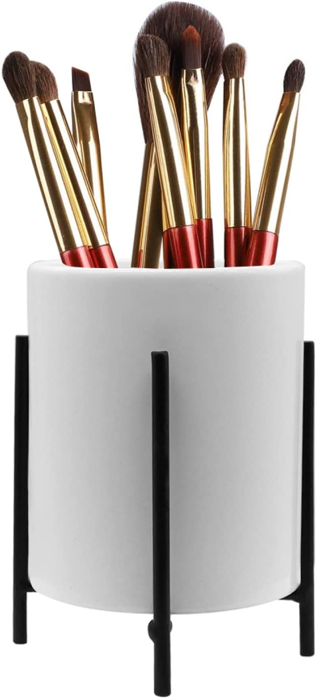 Pencil Holders & Pen Holders for Desk,Ceramic Pen Holders with Black