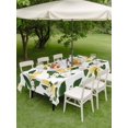 thumbnail image 4 of Outdoor Tablecloth with Umbrella Hole for Patio/Picnic/Party/Camping, Lemons Leaves Waterproof Table Cloth Rectangle Table Cover Washable, Summer Fruits Floral Botanical (54"x 80"), 4 of 8