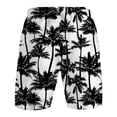 thumbnail image 5 of Men Swim Trunk Hawaiian Coconut Tree 2 In 1 Quick Dry Swim Shorts Mens Swimsuit Board Shorts With Pockets Black XXL, 5 of 7