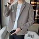 thumbnail image 3 of Abrigos de fiesta, chaqueta corta para hombre, trajes y blazers grises para hombre, moda recortada 2024, ropa masculina elegante, premium, sencilla y con botones, 3 of 5