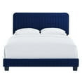 thumbnail image 6 of Modway Celine Channel Tufted Performance Velvet Queen Bed in Navy, 6 of 8