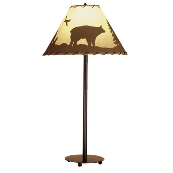 Meyda Lighting 29"H Bear in the Woods Table Lamp