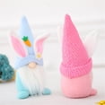 thumbnail image 5 of TETOU 2pcs Easter Gnomes Plush,7 Inch Handmade Easter Bunny Gnomes Spring Decorations for Easter Party Home Kids Gift Centerpiece Ornament(Pink+Blue), 5 of 6