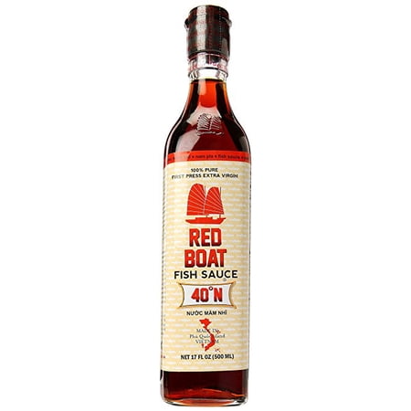 Red Boat Fish Sauce | Premium 40°N Fish Sauce made with just 2 ingredients in Vietnam | Keto, Paleo & Whole 30 | Gluten and Sugar free | 17 fl oz