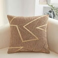 thumbnail image 4 of Qaailabf European Retro Cushion Cover 45x45cm Decorative Pillow Case Coffee Color Polyester Soft Breathable Living Room Sofa Accent Cushion Cover with Stereoscopic Lines Design, 4 of 7