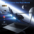 thumbnail image 3 of RNRUO 14" Laptop with Windows 11, 16GB RAM 512GB SSD, FHD Screen USB-C PD Charing, Office 2024 Included, Portable Laptop for Students and Home Use, Gray, 3 of 10
