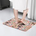 thumbnail image 4 of Boston Terrier Dog and Flower Florals Flannel Non Slip Door Rugs,Washable Door Mats Indoor,Decorative Door Mats,Dirt-Resistant and Absorbent Doormat for Entrance,Bedroom,Kitchen,Bathroom,31.5"x17", 4 of 4