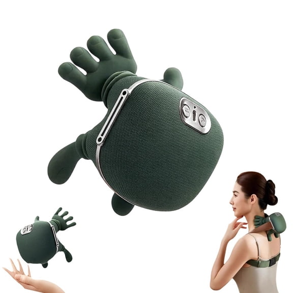 DeepEase Neck And Back Massager, Shoulder and Neck Massager with Heat Cordless,4D Kneading Massage,Lightweight, Bionic Hand Design, Comfortable, Suitable for Relaxation