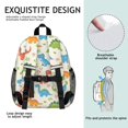 thumbnail image 5 of Dinosaur and Flower Beige Pattern Backpack for School, Cute School Bag with Adjustable Shoulder Straps and Padded Back, 15"x11.42"x5.5", 5 of 5