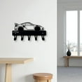 thumbnail image 6 of IVV Metal Key Holder in Racing Car Design | Sleek Wall-Mounted 5-Hook Organizer for Keys and Small Accessories | 9.8x5in, Black, 1 Pack, 6 of 6