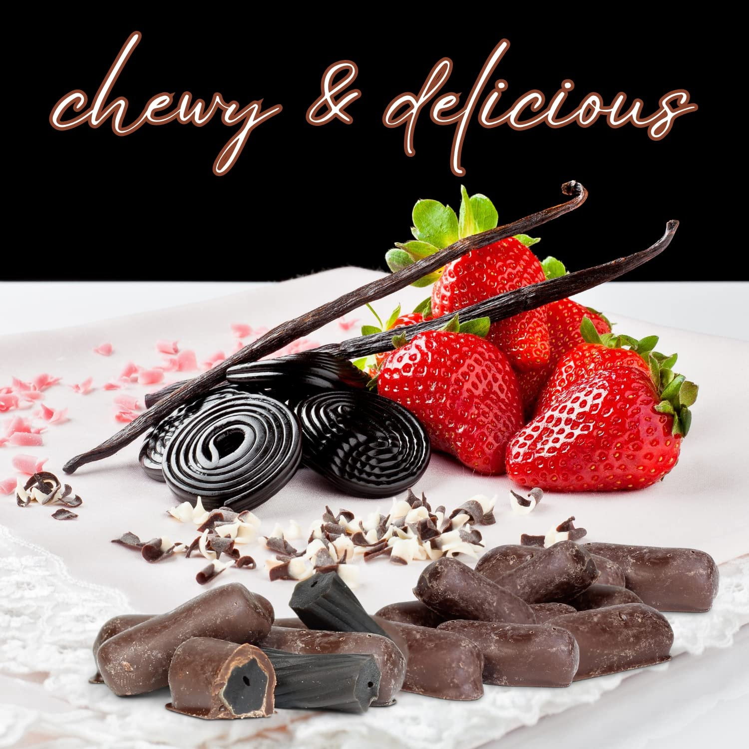 Chocolate Covered Black Licorice Bits by Its Delish, 10 lbs Bag Bulk  Black Licorice Bites Coated in Dark Chocolate Candy  Vegan, Non-dairy, Kosher Parve