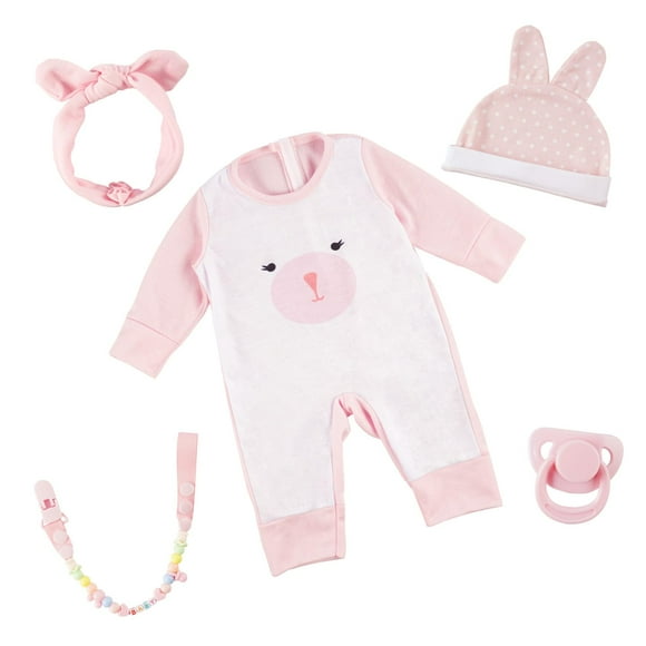 Accesorios para muñecas Reborn BABESIDE Conejo rosa y blanco