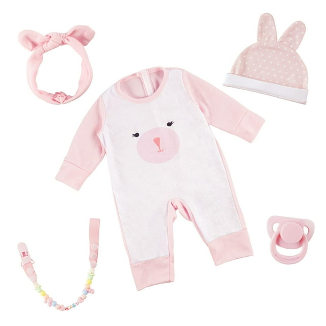 Accesorios para muñecas Reborn BABESIDE Conejo rosa y blanco