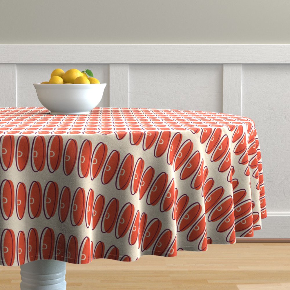 Round Tablecloth Mid Century Mod And Modern Abstract Retro Funky Cotton