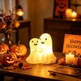thumbnail image 3 of Halloween Night Light, Mini Glowing Ghost Decoration, Funny Whimsical Holiday Ornament, Cute Resin Tabletop Decor for Nightstands, Bookshelves, Mantels and Desks, Halloween Home Decor Gift, 3 of 8