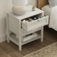 thumbnail image 2 of Joyyskill End Tables Set of 2 with 2 Drawers, Farmhouse Nightstand with Open Shelf, Modern Bedside Cabinet Side Table Night Stand, Antique White, 2 of 6