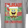 thumbnail image 3 of SpongeBob SquarePants - I'm Ready For Christmas - Women's Lightweight French Terry Pullover, 3 of 6