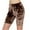 Brown, variant on OKBOP Womens Workout Shorts Brown Activewear Slim-Leg Biker Shorts Active Fit Velvet Workout Bottoms