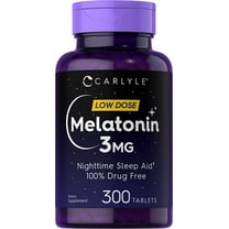 Melatonin 3mg | 300 Vegetarian Tablets for Men and Women | by Carlyle
