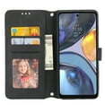 thumbnail image 4 of Dteck Wallet Case for Moto G Power 2022, [3 Card Slots][Wirst Strap][Cash Pocket][Detachable Crossbody Lanyard Strap] Magnet Kickstand Cover Women Girls Fits Motorola Moto G Power, Black, 4 of 10