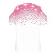 thumbnail image 6 of Cold Shoulder Tops for Women Summer Tunic Short Sleeve Cute V Neck Floral Blouses Classic Flowy Casual Shirts (2XL, Pink 1), 6 of 7